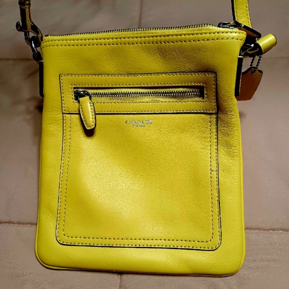 Coach Bright Yellow Crossbody Bag Excellent Condition